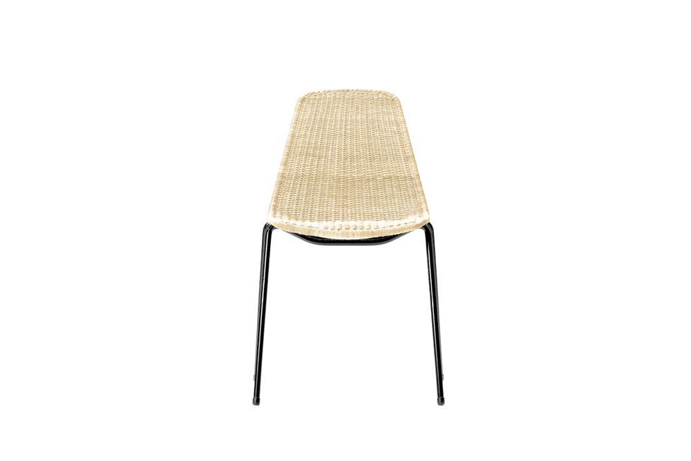 Chaises pour collectivités - Basket chair noir/naturel* extérieur | chaises - FEELGOOD DESIGNS