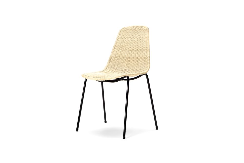 Chaises pour collectivités - Basket chair noir/naturel* extérieur | chaises - FEELGOOD DESIGNS