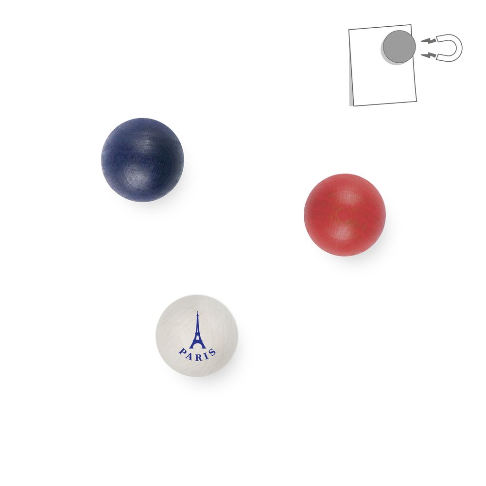 Cadeaux - Boule magnétique Paris- bleu blanc rouge - TOUT SIMPLEMENT,