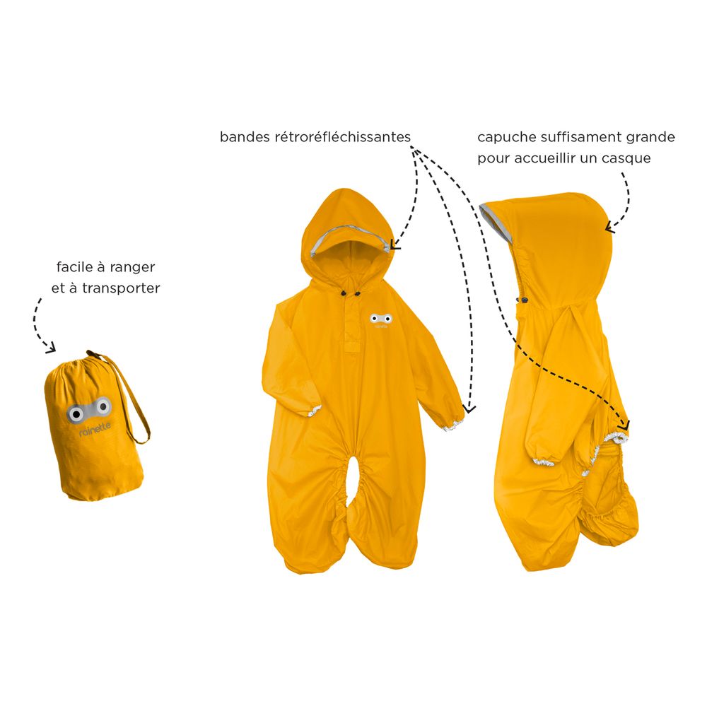 Mode enfantine - L'imperméable pour siège de vélo - RAINETTE