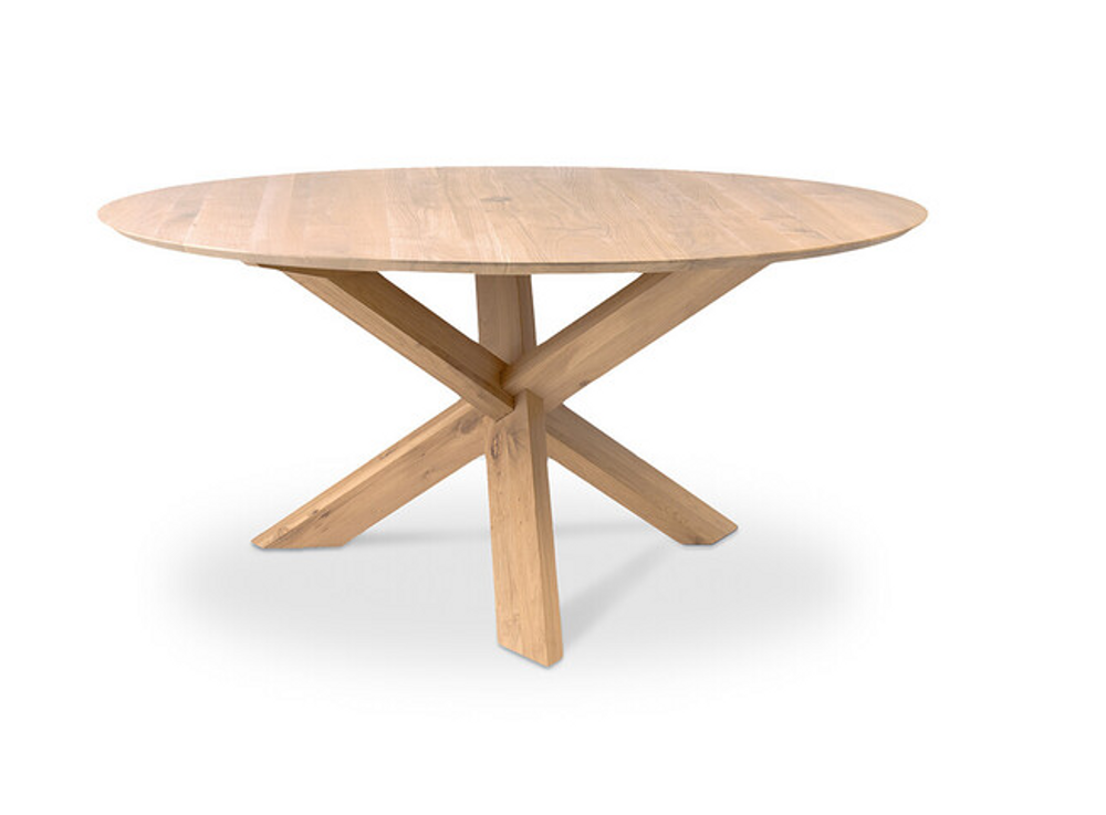 Dining Tables - Oak Circle dining table - ETHNICRAFT
