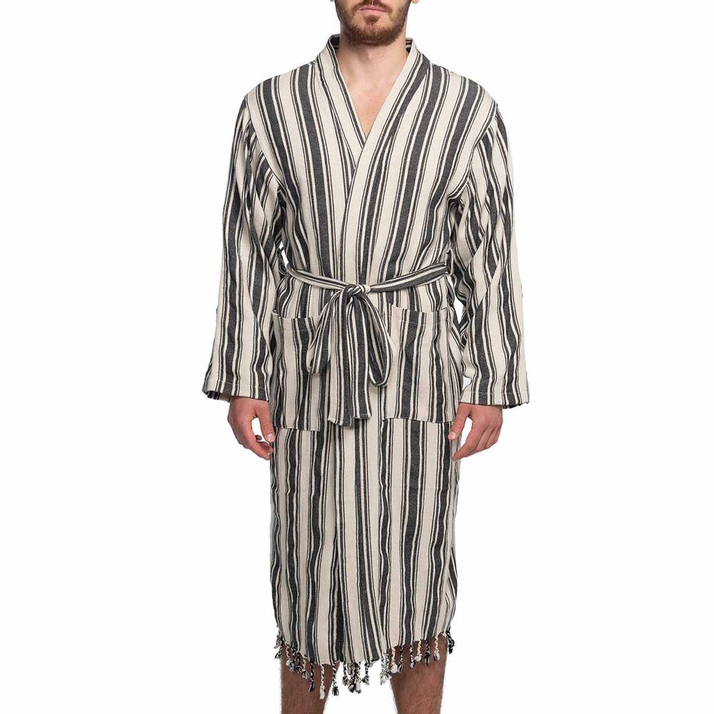 Homewear - TISSÉ À LA MAIN EN COTON TURC PEIGNOIRS KOMINO HOMEWEAR ROBE DE CHAMBRE ÉLÉGANTE - LALAY