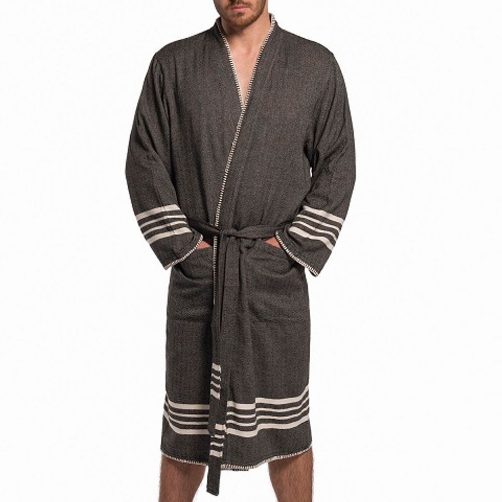 Homewear - TISSÉ À LA MAIN EN COTON TURC PEIGNOIRS KOMINO HOMEWEAR ROBE DE CHAMBRE ÉLÉGANTE - LALAY