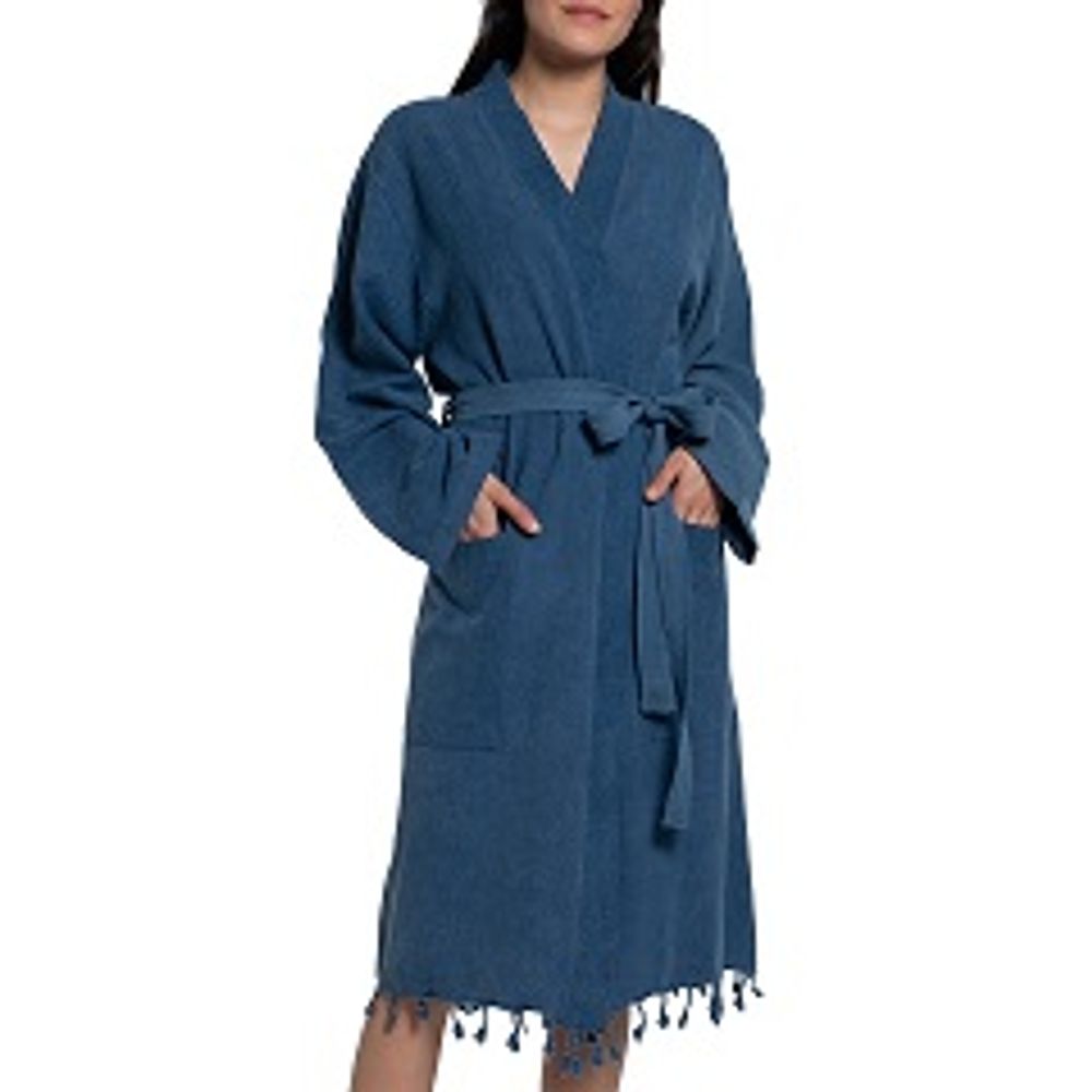 Homewear - TISSÉ À LA MAIN EN COTON TURC PEIGNOIRS KOMINO HOMEWEAR ROBE DE CHAMBRE ÉLÉGANTE - LALAY