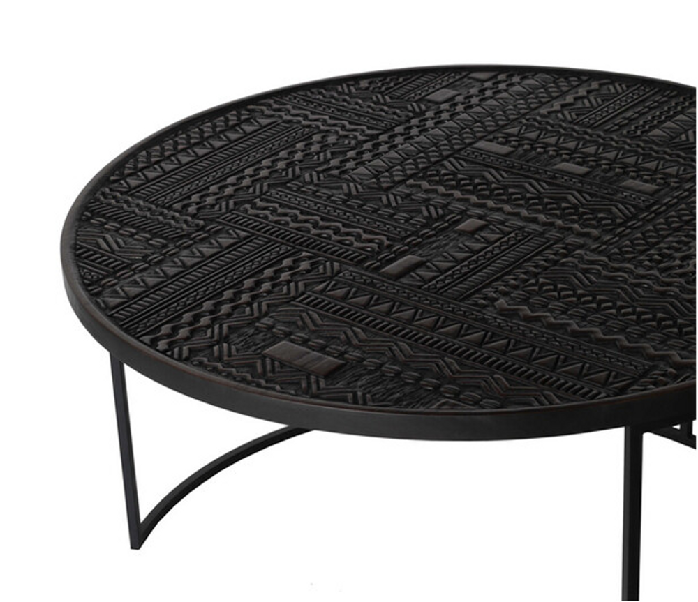 Tables basses - Table basse ronde en teck Tabwa - ETHNICRAFT