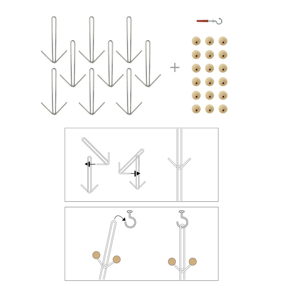 Mobilier et rangements pour bureau - Ceiling mounted coat rack / tiens-tiens - TOUT SIMPLEMENT,