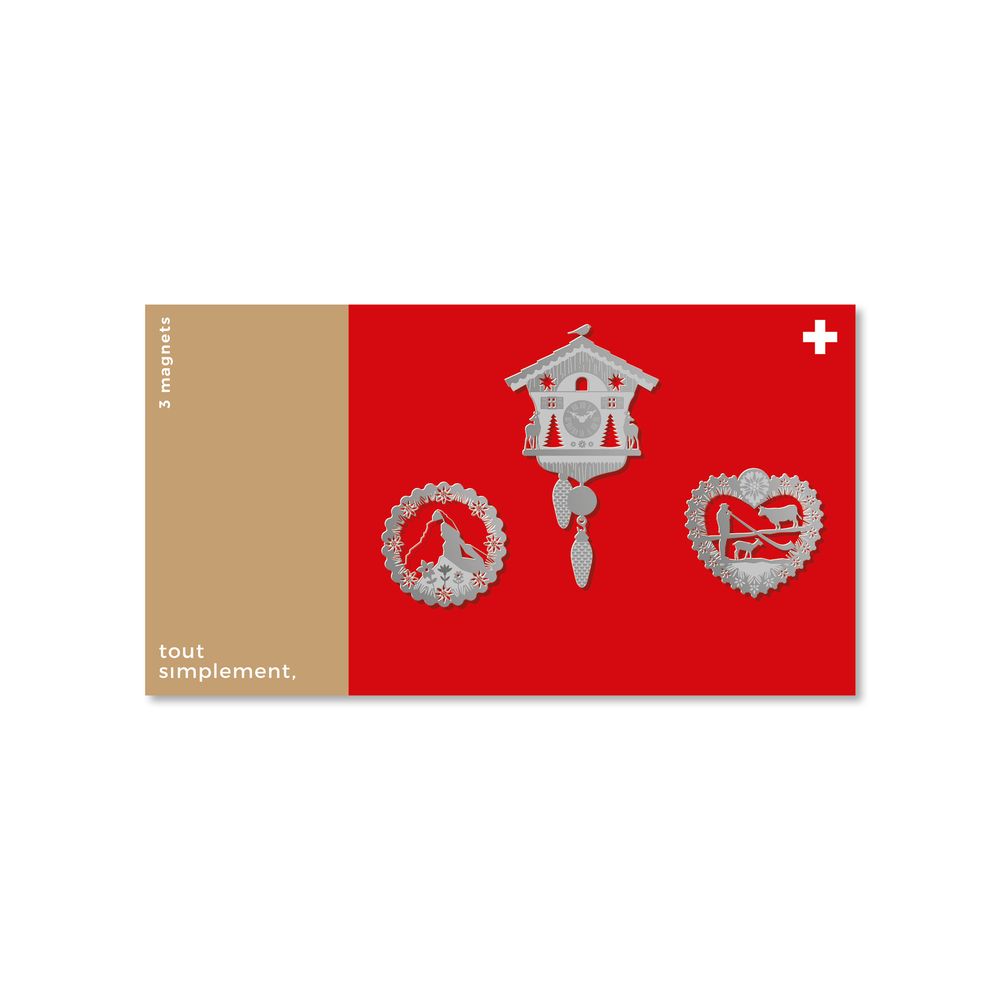 Decorative objects - Stainless steel magnet - Swiss - TOUT SIMPLEMENT,