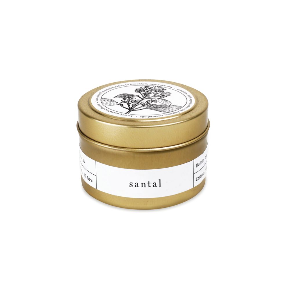Guirlandes et boules de Noël - Santal Gold Travel Bougie - BROOKLYN CANDLE STUDIO