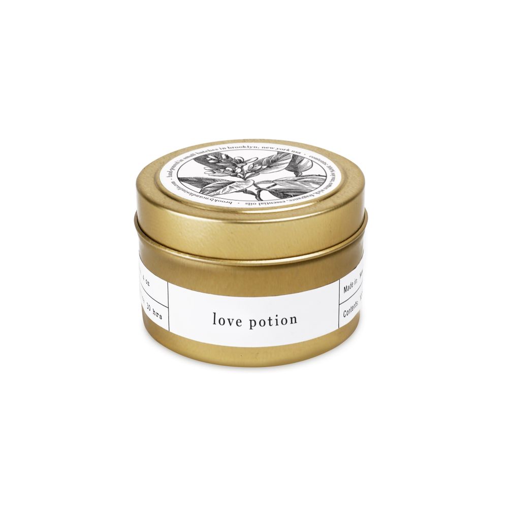 Décorations florales - Love Potion Gold Travel Bougie - BROOKLYN CANDLE STUDIO