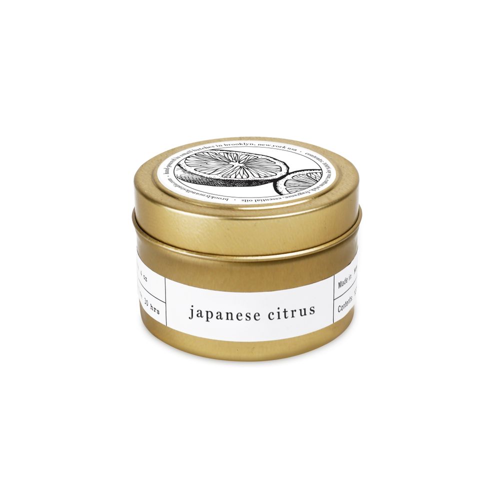 Accessoires à poser - Japanese Citrus Gold Travel Bougie - BROOKLYN CANDLE STUDIO