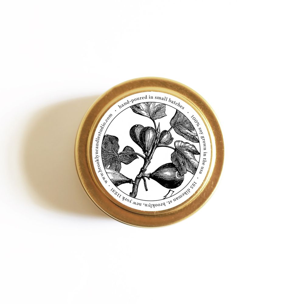 Autres fournitures bureau  - Sweet Fig Gold Travel Bougie - BROOKLYN CANDLE STUDIO