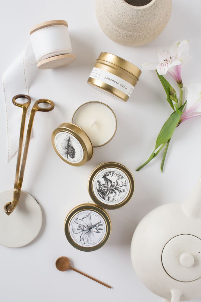 Accessoires à poser - Japanese Citrus Gold Travel Bougie - BROOKLYN CANDLE STUDIO