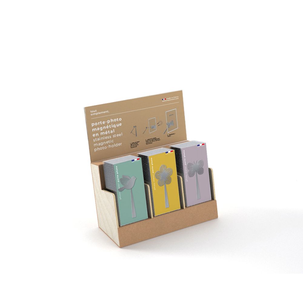 Papeterie bureau - Magnetic stainless steel photo stand - Nature - TOUT SIMPLEMENT,