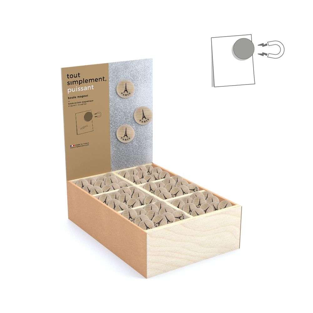 Cadeaux - Boule magnétique Paris- bleu blanc rouge - TOUT SIMPLEMENT,