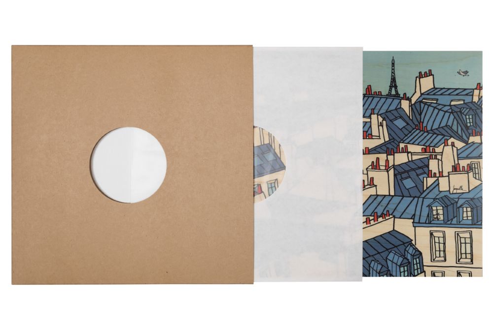 Homewear - Poster en bois Toits Parisiens - WOODHI