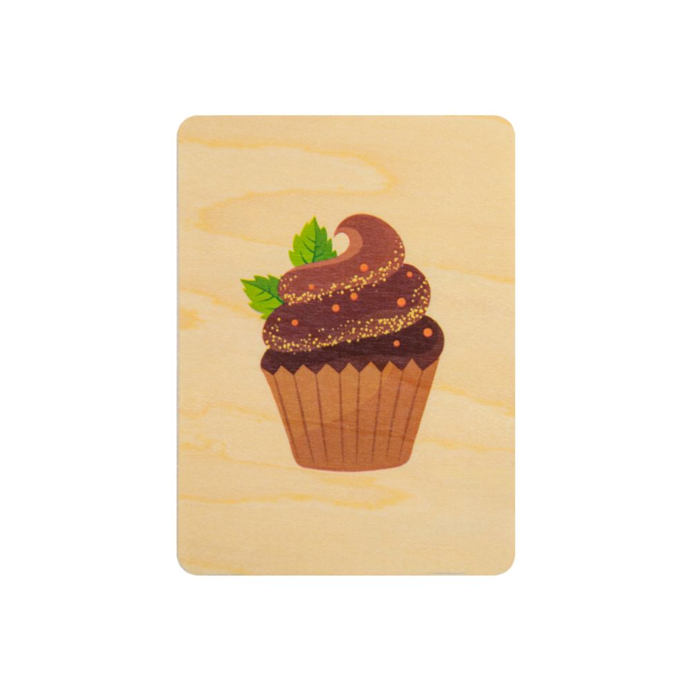 Carterie - Set cartes anniversaires Cupcakes - WOODHI