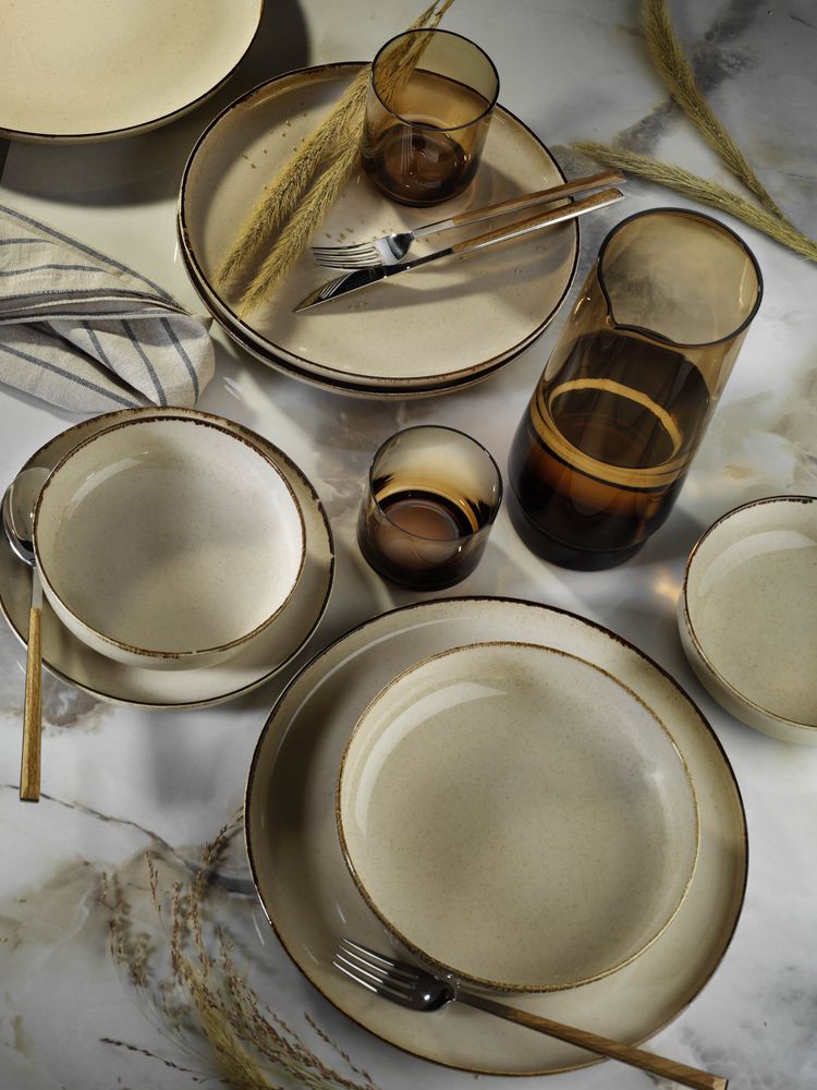 Everyday plates - Pearl Mood Dinner Set , Flat Plate and Bowl - KÜTAHYA PORSELEN SAN. A.S.
