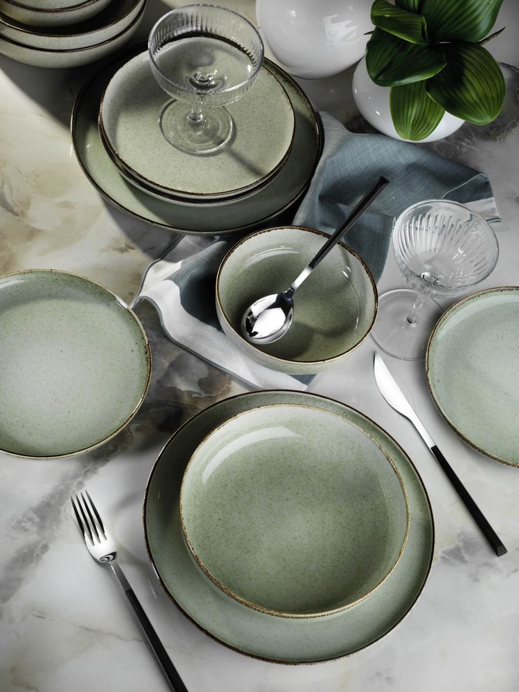 Everyday plates - Pearl Mood Dinner Set , Flat Plate and Bowl - KÜTAHYA PORSELEN SAN. A.S.