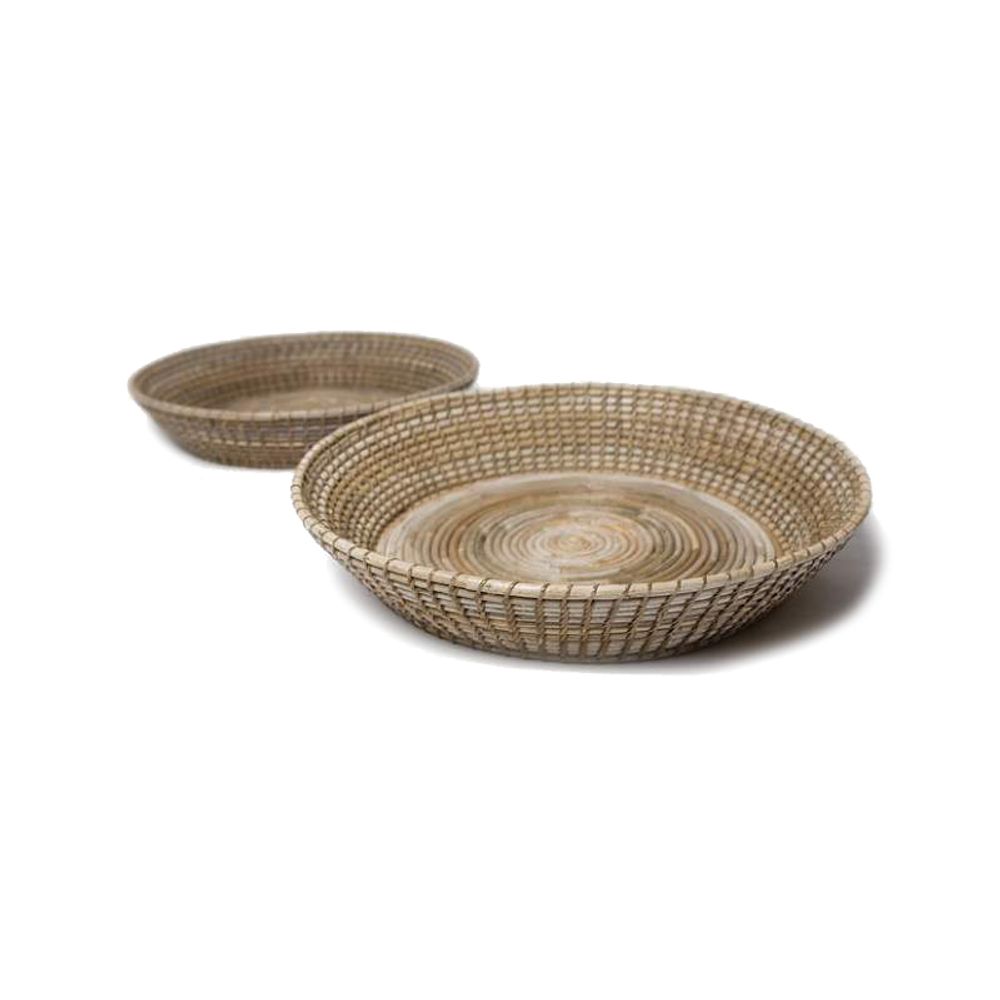 Decorative objects - Round tray lombok weaving s/2 Basket - SEMPRE LIFE