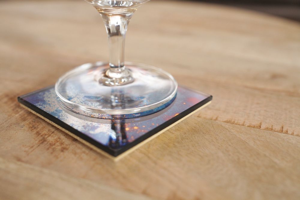 Accessoires thé et café - ENSEMBLE DE SOUS-VERRES CARRÉS EN MIROIR - ANTIQUE MIRROR