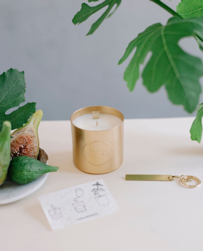 Objets personnalisables - Bougie Message Gravé | Senteur Figue | 190 gr - MAISON SHIIBA