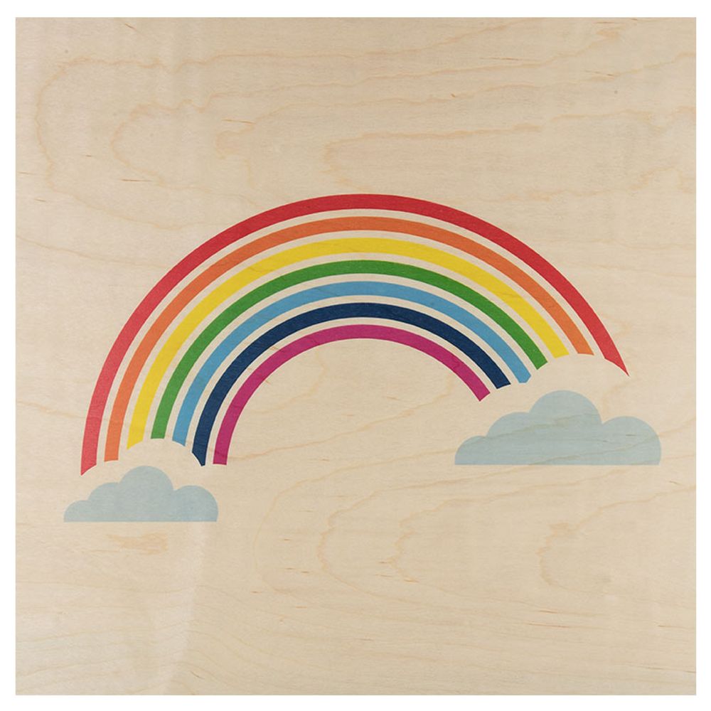Autres décorations murales - Poster en bois « Rainbow » - WOODHI