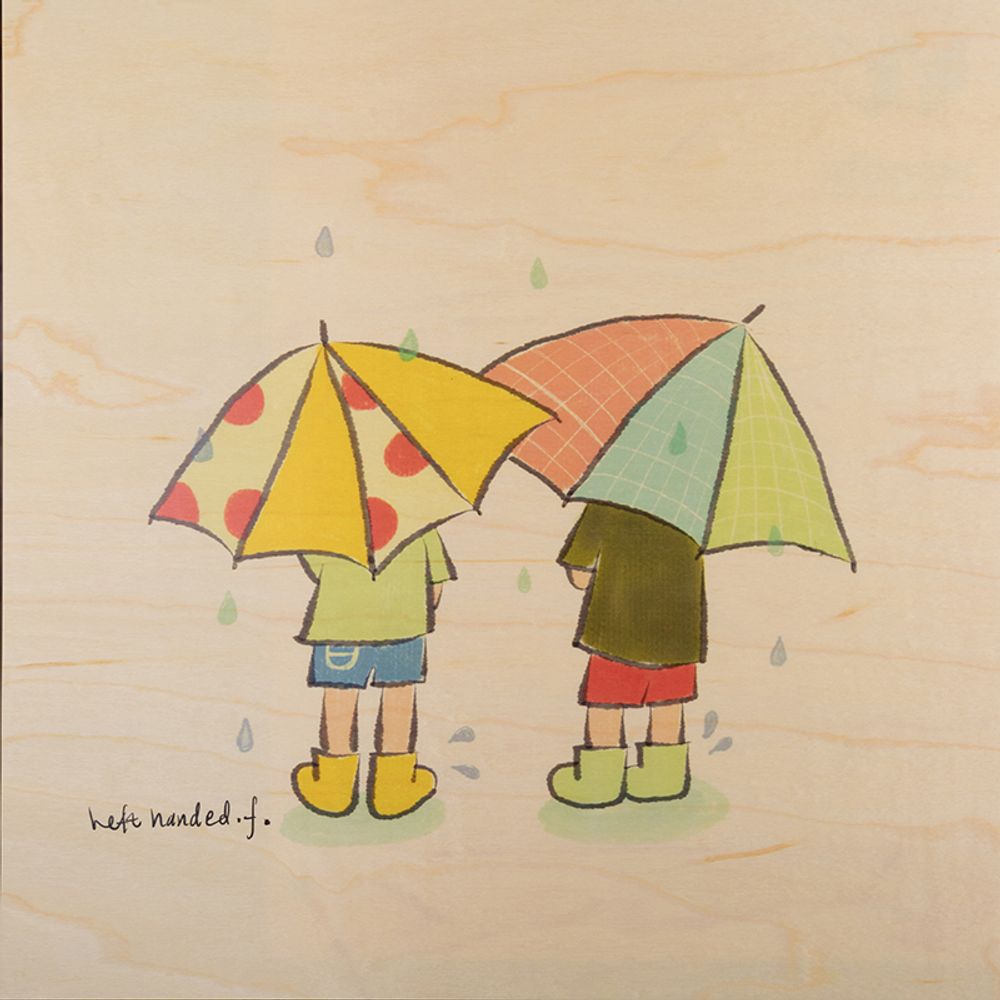 Other wall decoration - Wood poster "Rainy day" - WOODHI