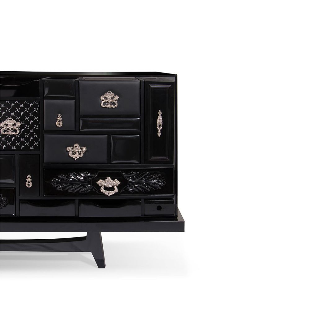 Commodes - Mondrian Black Sideboard - COVET HOUSE