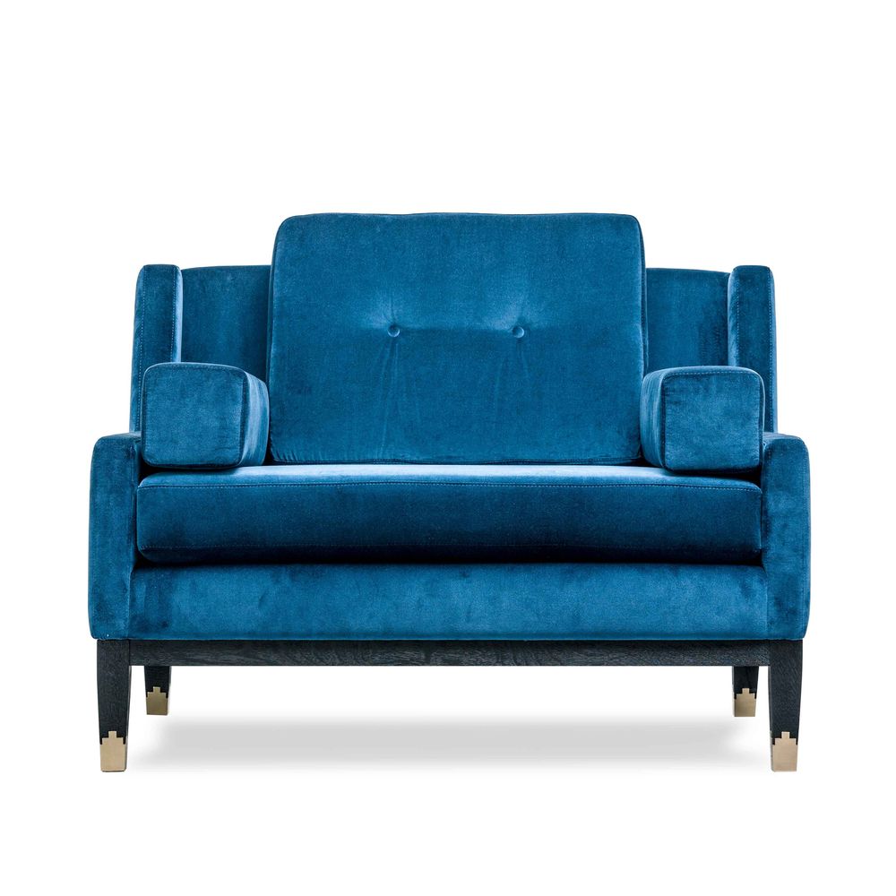Fauteuils - Fauteuil Mr. Jones avec base en chêne cérusé noir et détails en laito - DUISTT