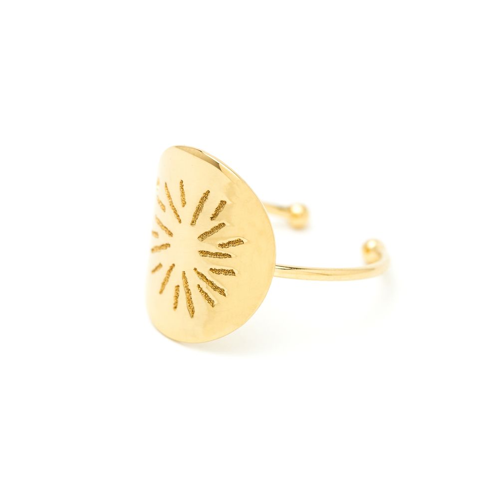 Bijoux - Bague médaille ronde soleil - JOUR DE MISTRAL