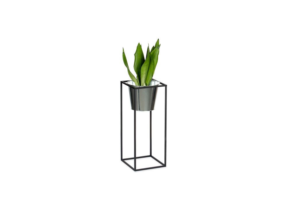 Flower pots - Black Metal Pot AX70036 - ANDREA HOUSE