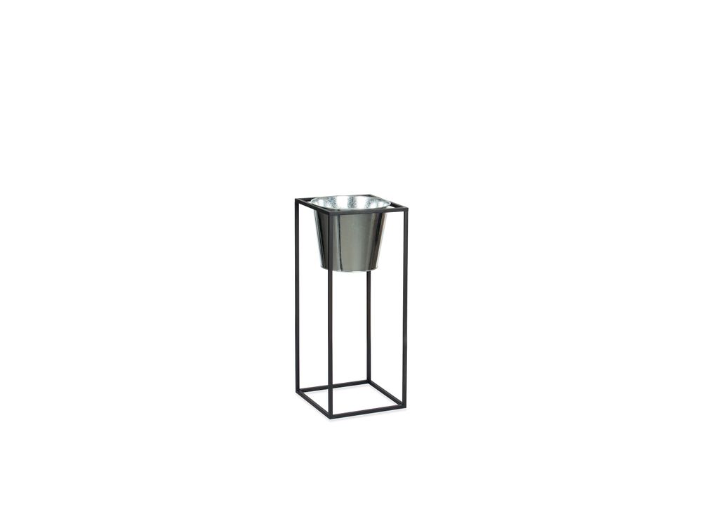 Flower pots - Black Metal Pot AX70036 - ANDREA HOUSE