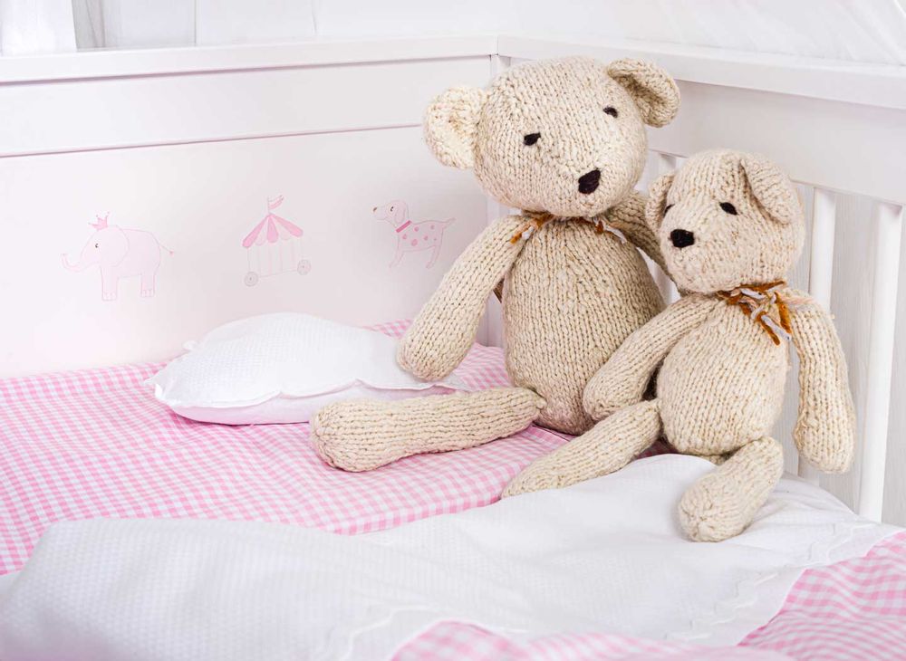 Beds - Baby Cot Bed - white or natural wood. Optionally with hand-painted pictures and child's name - ISLE OF DOGS DESIGN WUPPERTAL