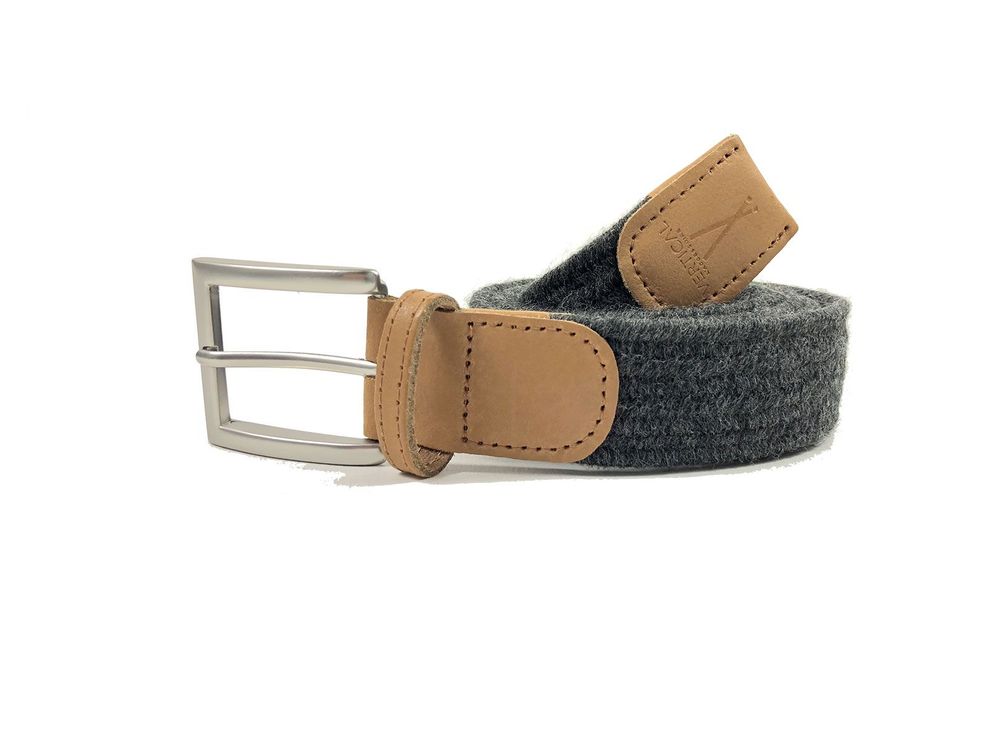 Leather goods - Grey braided belt - VERTICAL L ACCESSOIRE