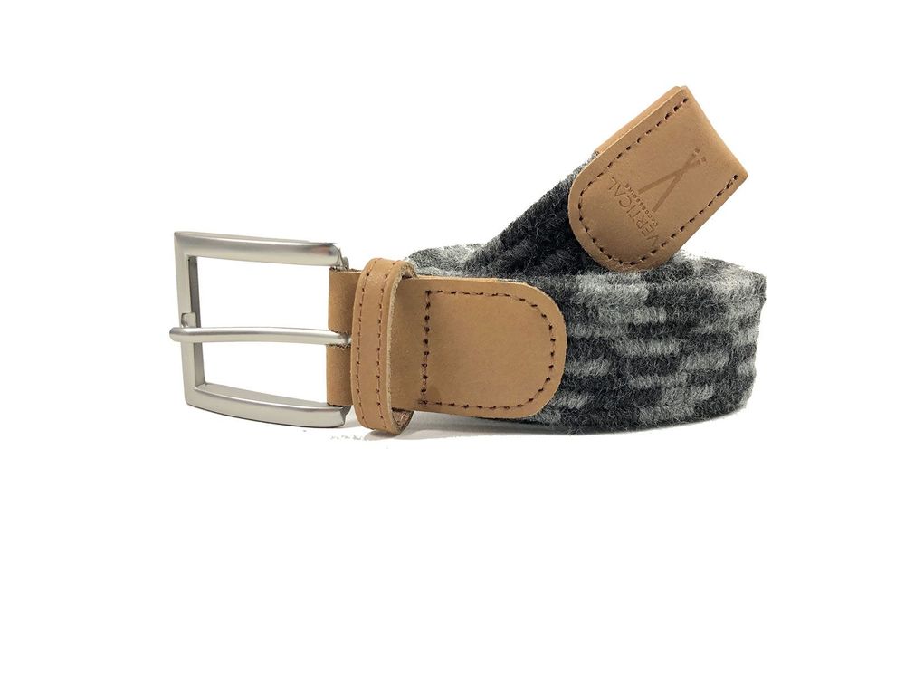 Petite maroquinerie - Ceinture tressée gris noir - VERTICAL L ACCESSOIRE
