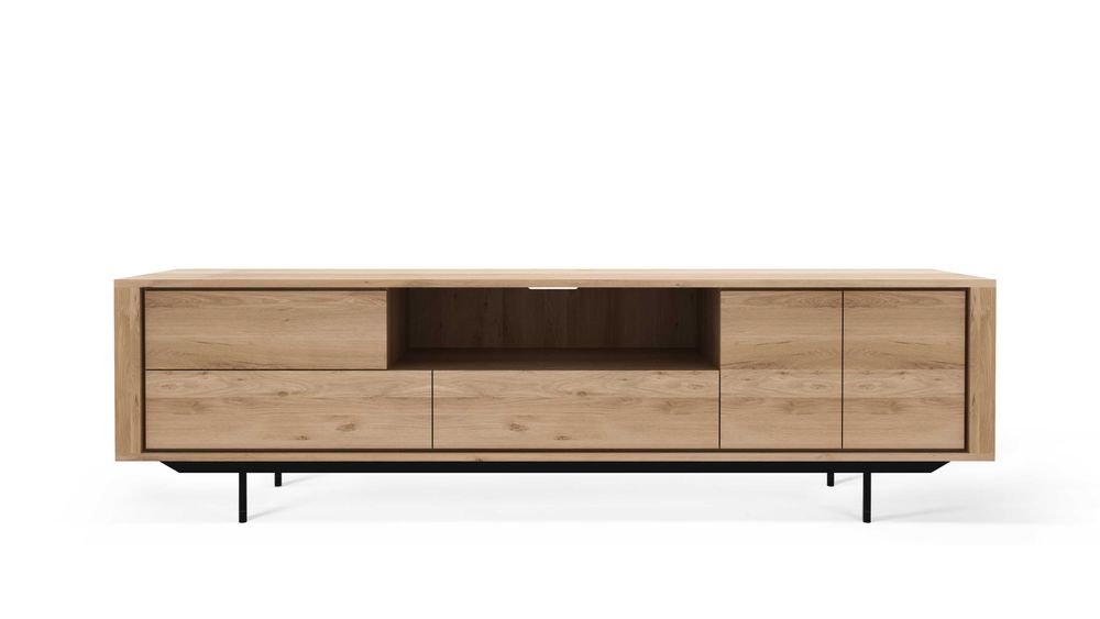 Buffets - Meuble TV Oak Shadow (avec pieds en métal noir) - ETHNICRAFT