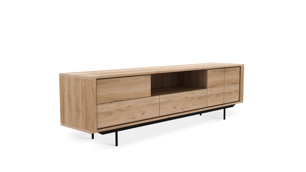 Buffets - Meuble TV Oak Shadow (avec pieds en métal noir) - ETHNICRAFT