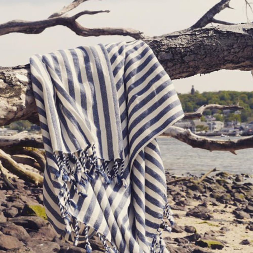 Serviettes de bain - SERVIETTE DE PLAGE FOUTA PESHTEMAL EN COTON TURQUE - LALAY