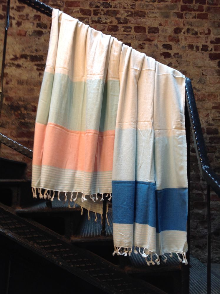 Serviettes de bain - Serviette De Bain Serviette De Plage Coton Turc Peshtemal Fouta Handloom - LALAY