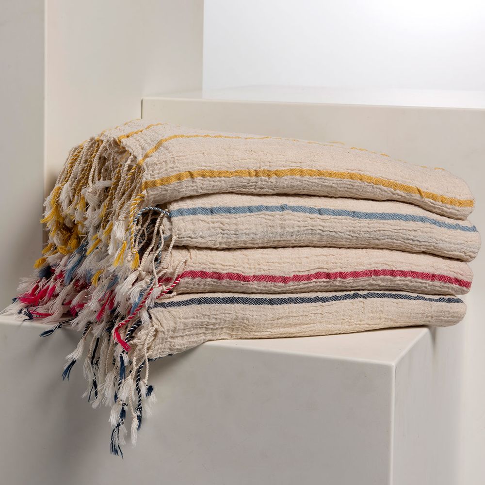 Serviettes de bain - PAREO FOULARD SERVIETTE À MAIN COTON TURQUE - LALAY