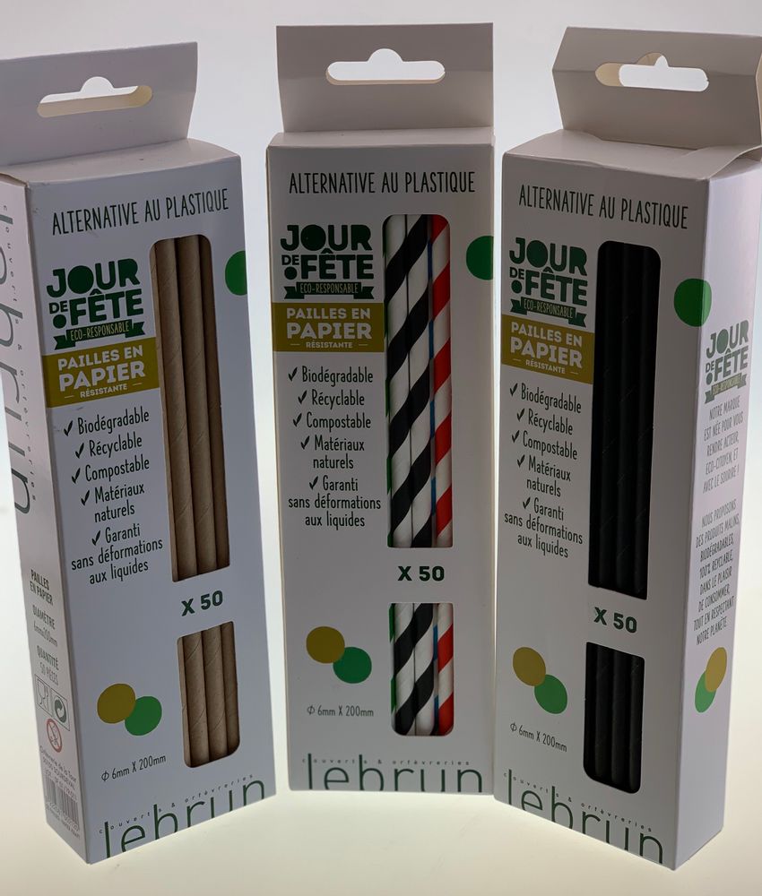 Kids accessories - Straws ECO RANGE RESPONSIBLE - LEBRUN COUVERTS
