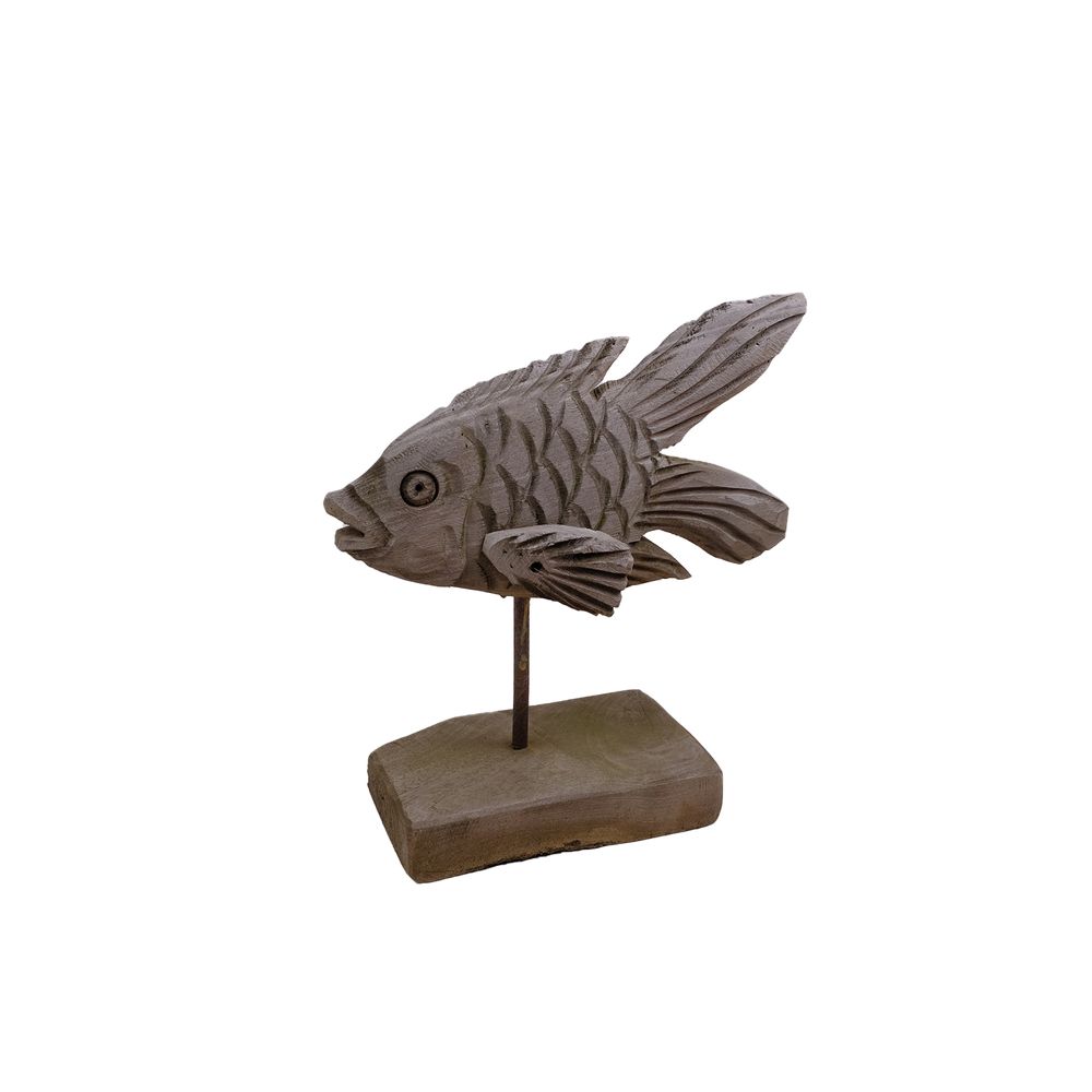 Objets de décoration - Petite Sculpture Poisson en bois - SEMPRE LIFE