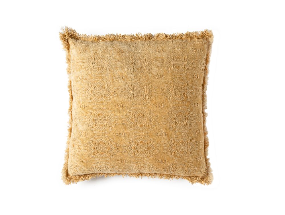Fabric cushions - Harmony Mustard Cotton Cushion AX70201 - ANDREA HOUSE