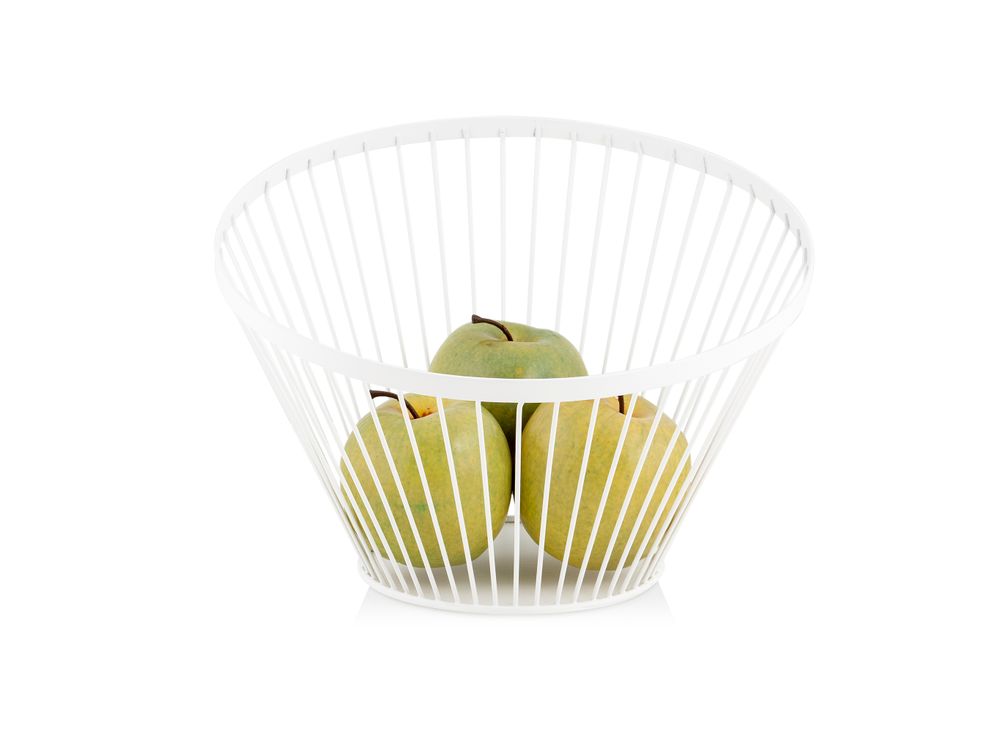 Kitchen utensils - White metal fruit basket MS70027 - ANDREA HOUSE