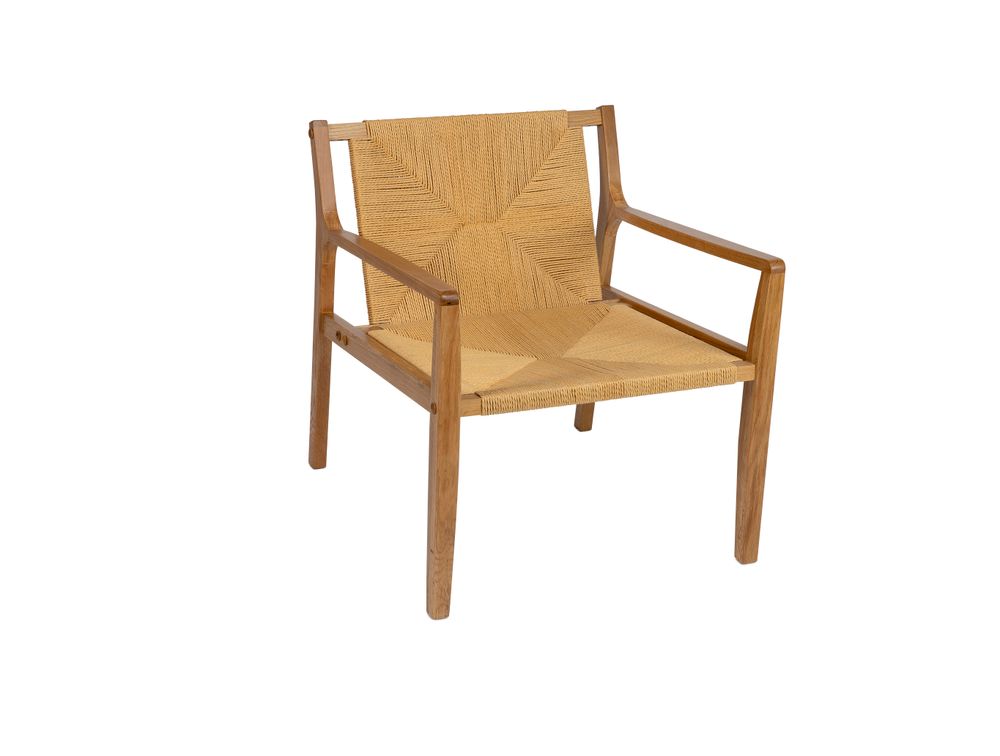 Sièges pour collectivités - Fauteuil Catalina, bois de chêne et corde de papier MU70185 - ANDREA HOUSE