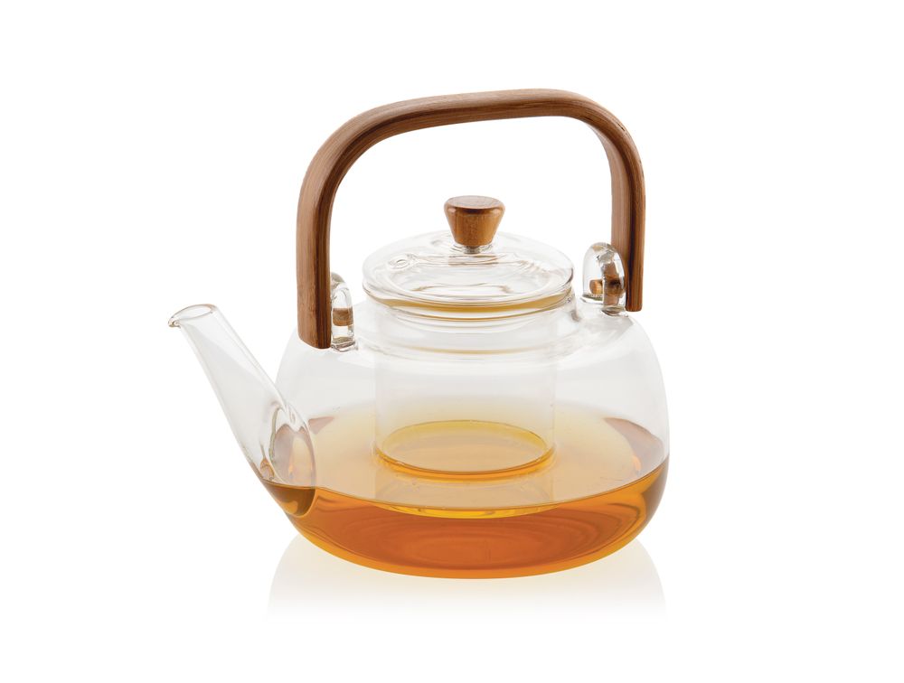 Accessoires thé et café - Théière en verre avec poignée en bambou 1 L - MS70109 - ANDREA HOUSE