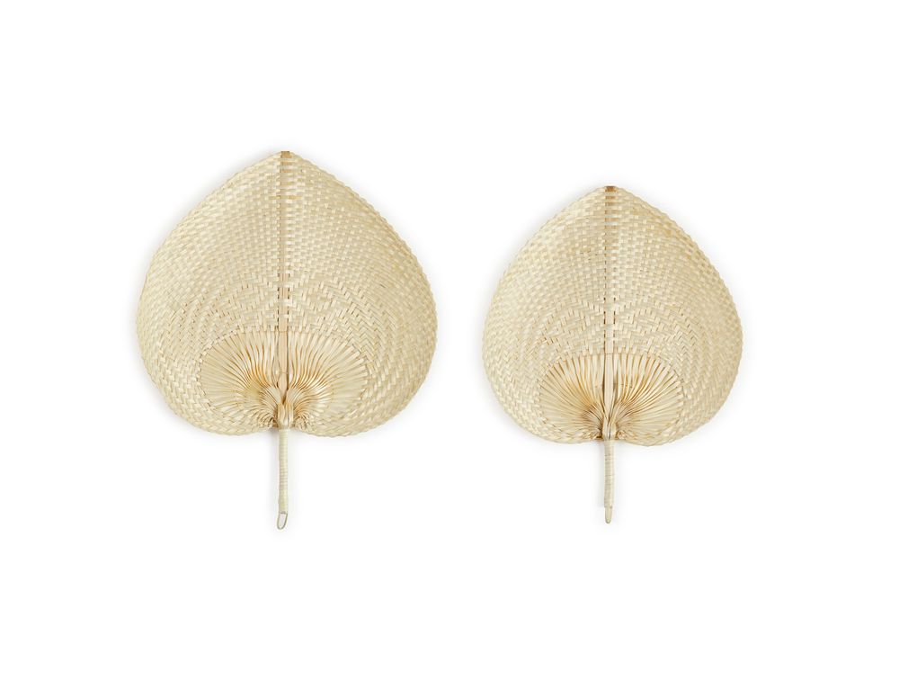 Decorative objects - River Leaf Fan Wall Decor AX70227 - ANDREA HOUSE