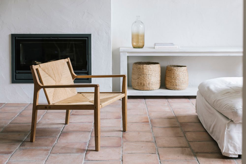 Sièges pour collectivités - Fauteuil Catalina, bois de chêne et corde de papier MU70185 - ANDREA HOUSE