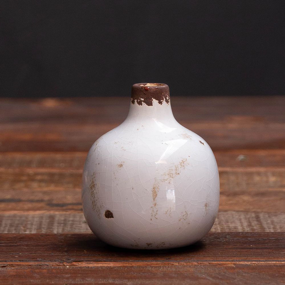 Vases - Small white ceramic vase - CHEHOMA