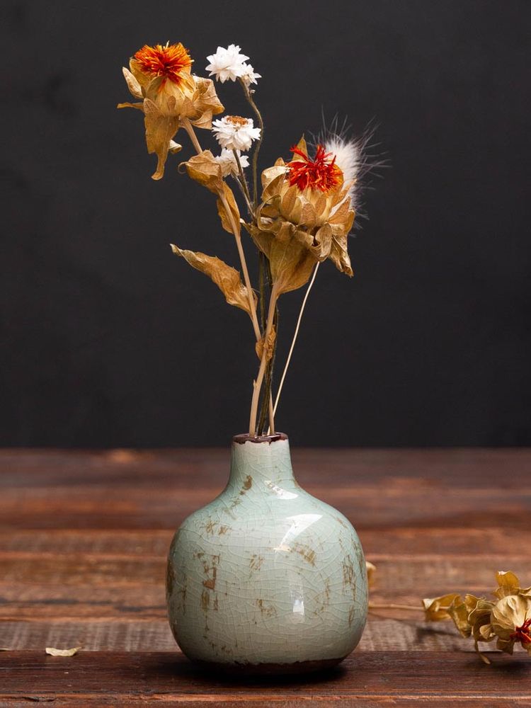 Vases - Petit vase céramique vert-de-gris - CHEHOMA